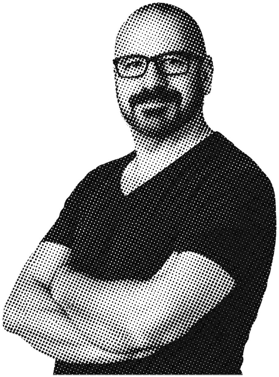 Halftone portrait of Maurizio Liberato